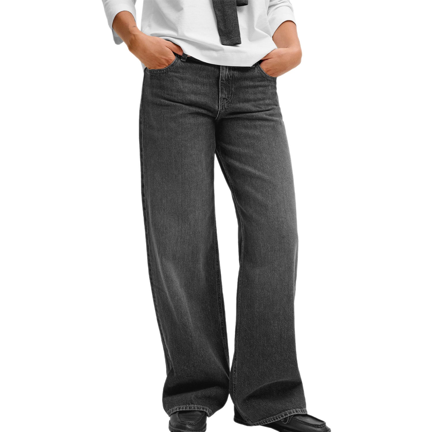 Jeans Palazzo Loose Fit Vita Bassa PALERMO-LOOSE 063 Donna JJXX