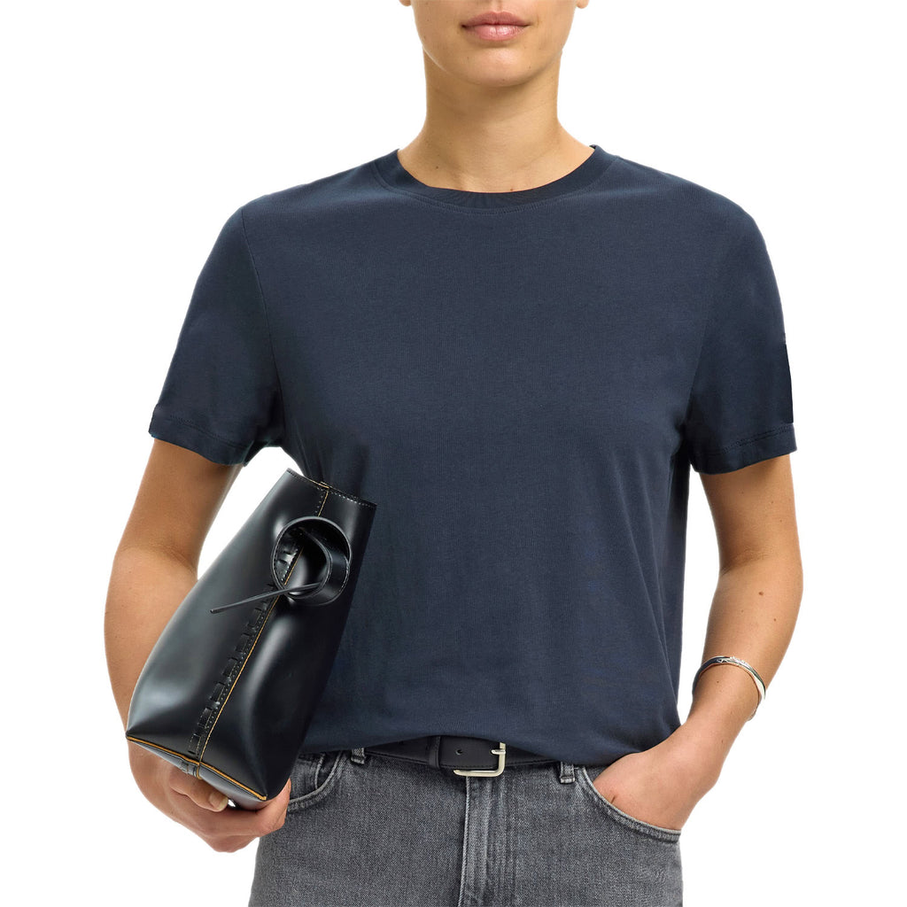 T-Shirt Girocollo Puro Cotone ESSENTIAL-TEE Donna SELECTED