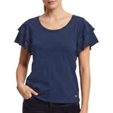 T-Shirt Manica Voulant Cotone Fiammato W7051S12J27 Donna LEONE