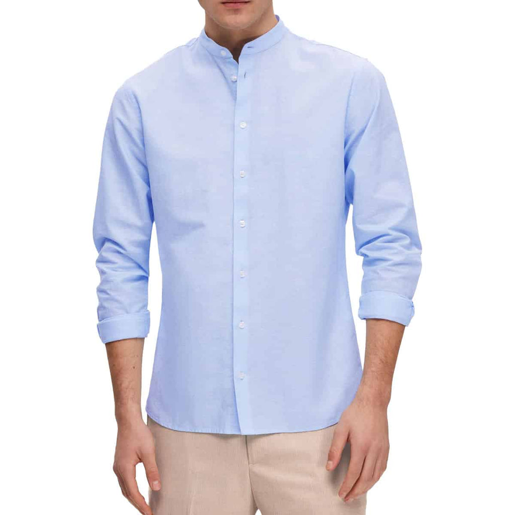 Camicia Coreana Misto Lino NEWSLIM Uomo SLECTED
