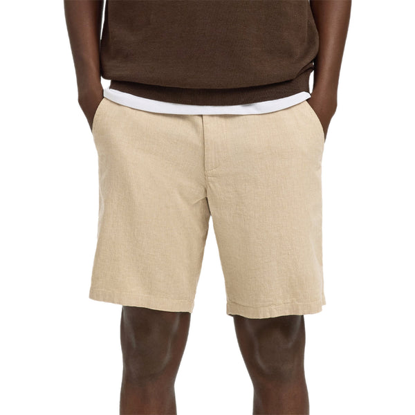 Bermuda Chino Coulisse Misto Lino BRODY-SHORTS Uomo SELECTED