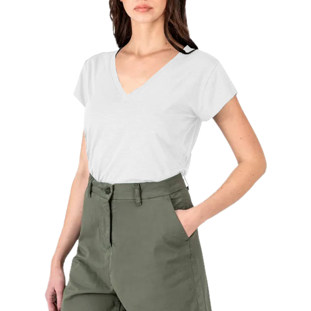 T-Shirt "V" Fiammata Manica Aletta TW6456 Donna CENSURED