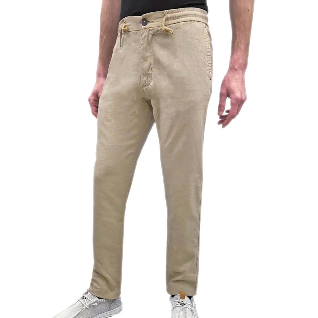 Pantalone Chino Misto Lino Coulisse PMC207 Uomo CENSURED