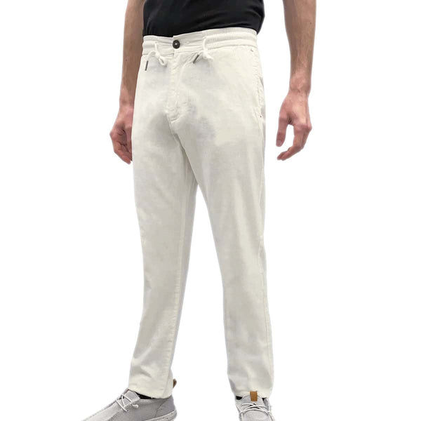 Pantalone Chino Misto Lino Coulisse PMC207 Uomo CENSURED