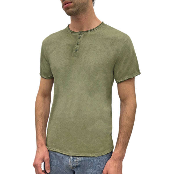 T-Shirt Serafino Vintage Fiammata TM6071 Uomo CENSURED