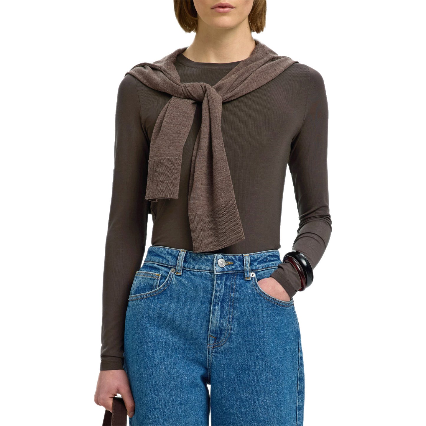 Maglietta Ma.Lunghe Girocollo MANJA-ONCEK Donna SELECTED