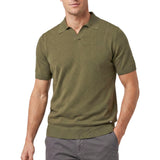 Polo Scollo V in Maglia Misto Lino MK1900016 Uomo MARKUP
