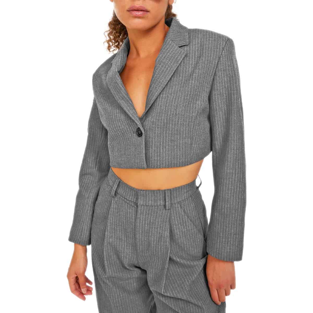 Blazer Bolero Gessato Crop HAZY Donna JJXX
