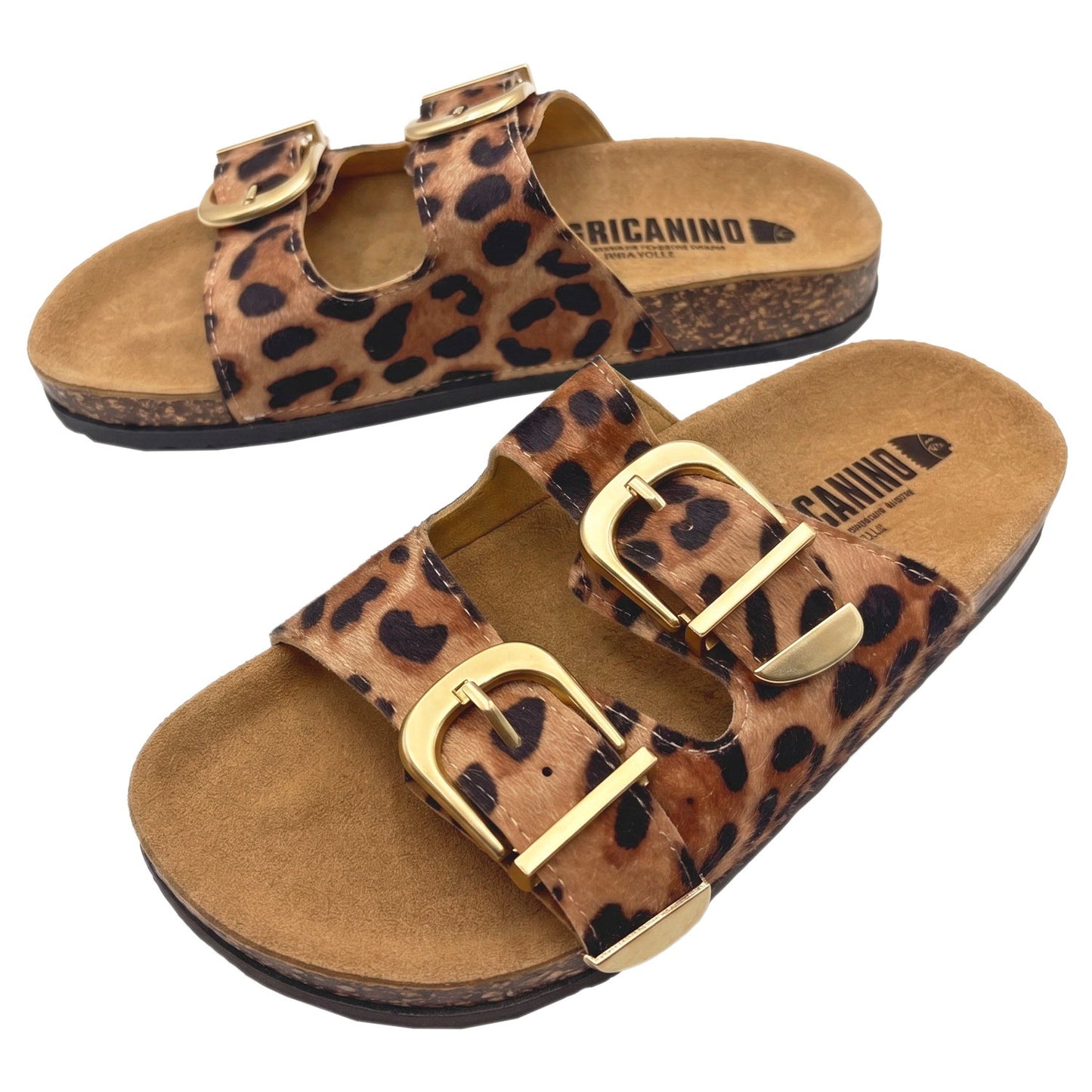Ciabatta Doppia Fibbia Animalier CANARY Donna AMERICANINO