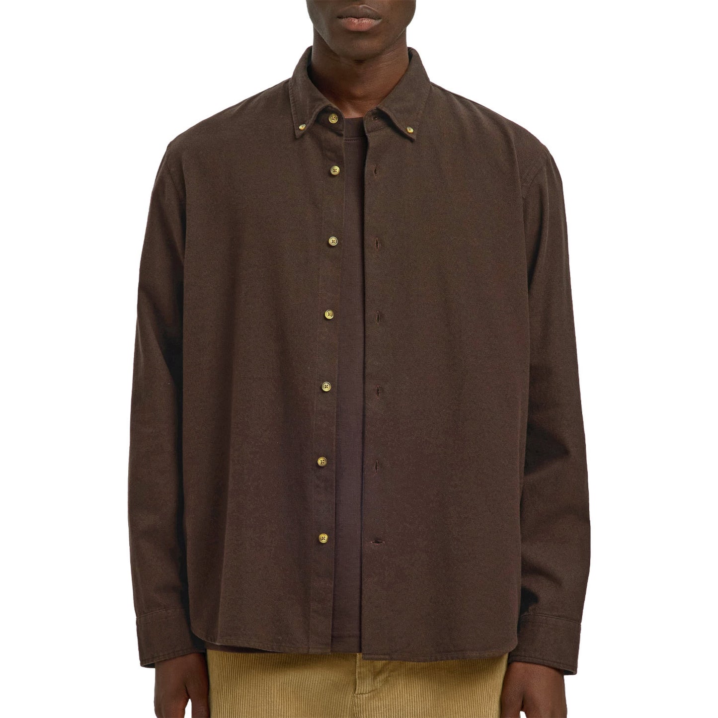 Camicia Flanella Tinta Unita REG-NOAH Uomo SELECTED