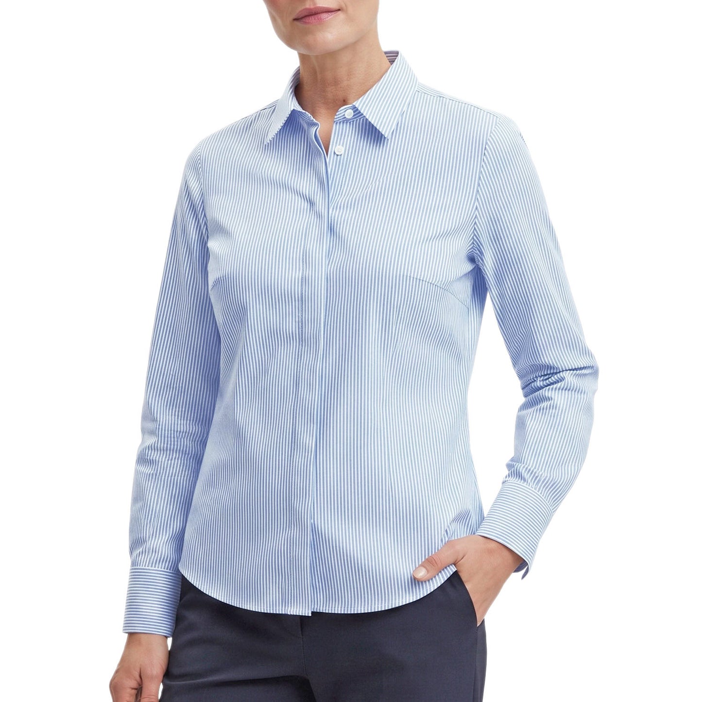 Camicia Classica Rigata Elasticizzata ROMIE-STRIPE Donna SELECTED