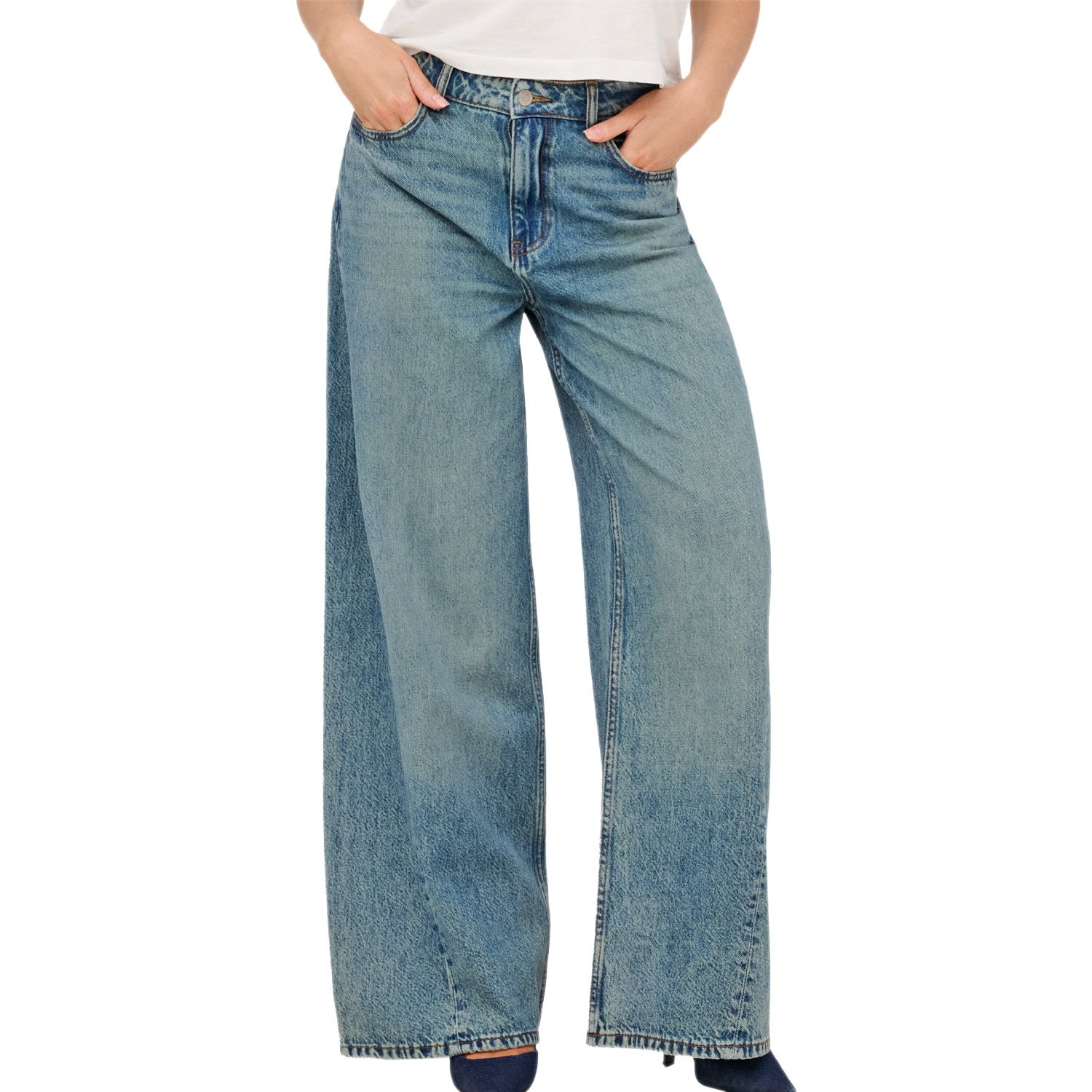 Jeans Palazzo Cucitura Diagonale CARINA-WIDE Donna JDY