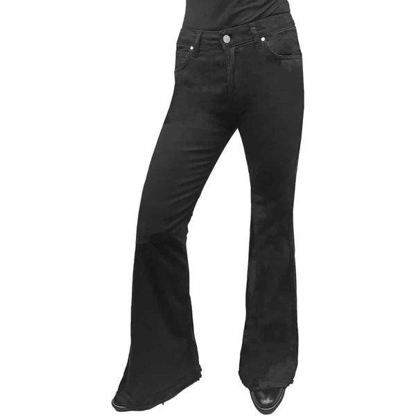 Jeans Elasticizzato Zampa Sfrangiato Donna HANNYDEEP