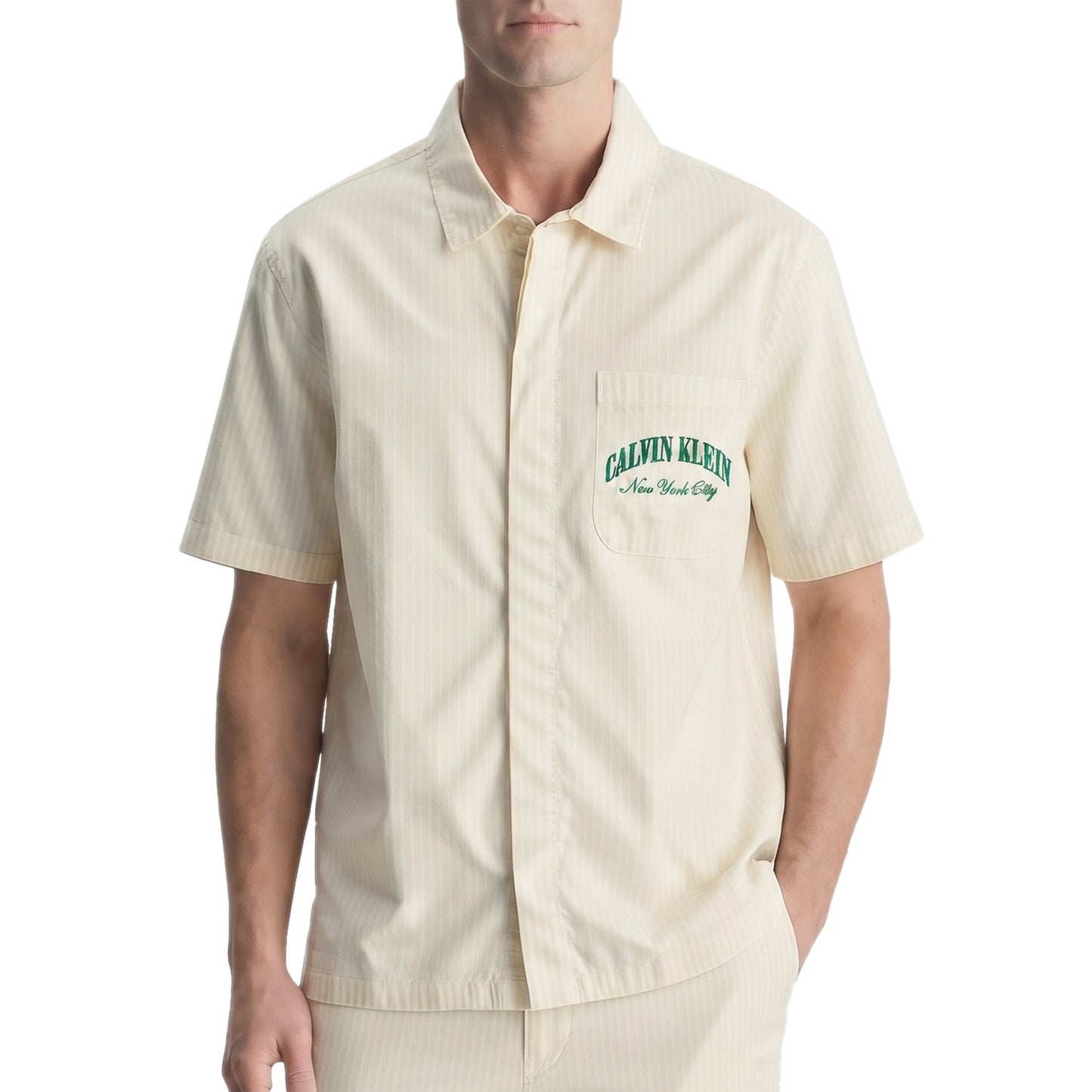 Camicia Ma.Corte Gessata Taschino LV00NM3010 Uomo CALVINKLEIN