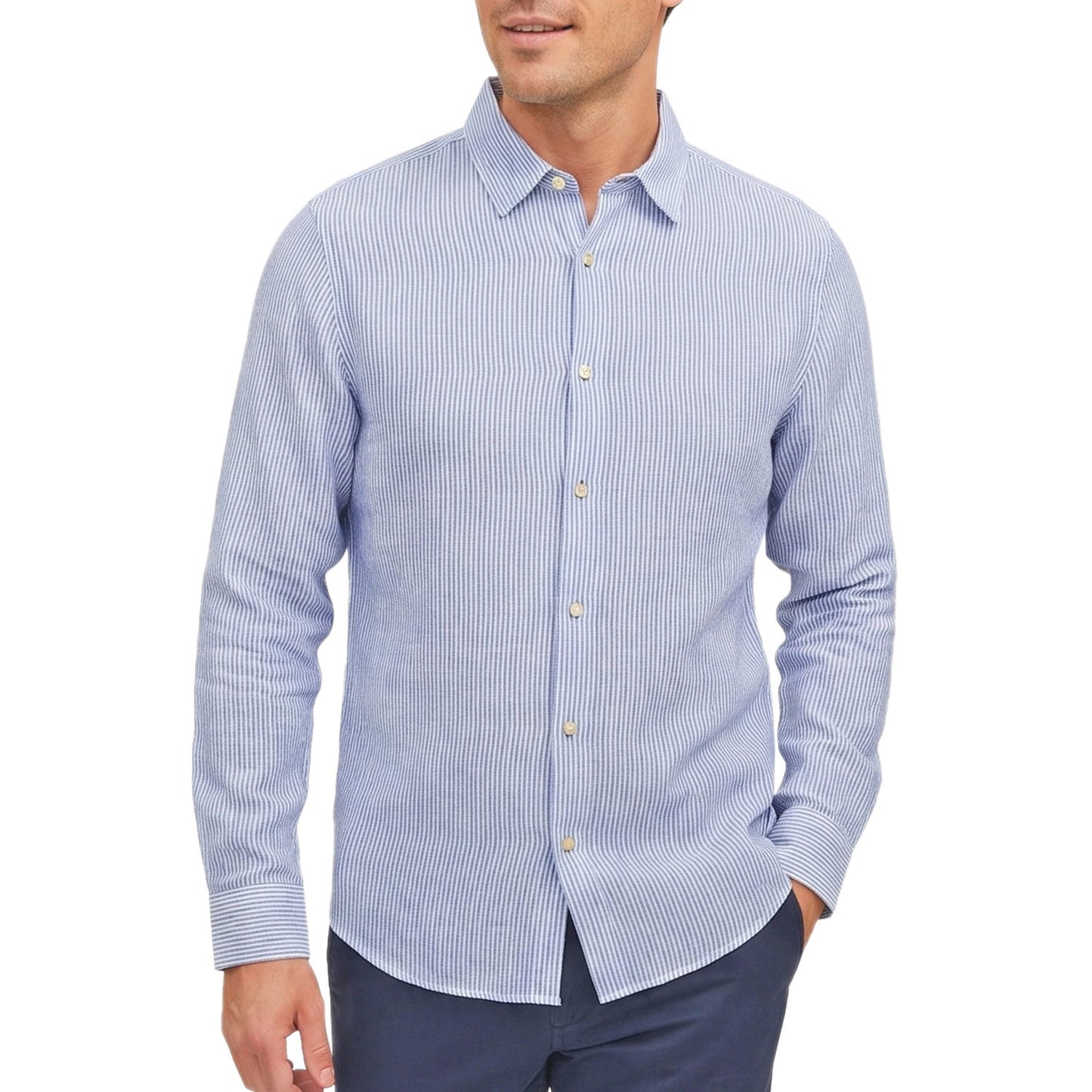 Camicia Rigata Misto Lino SUMMER-LINEN Uomo J&J