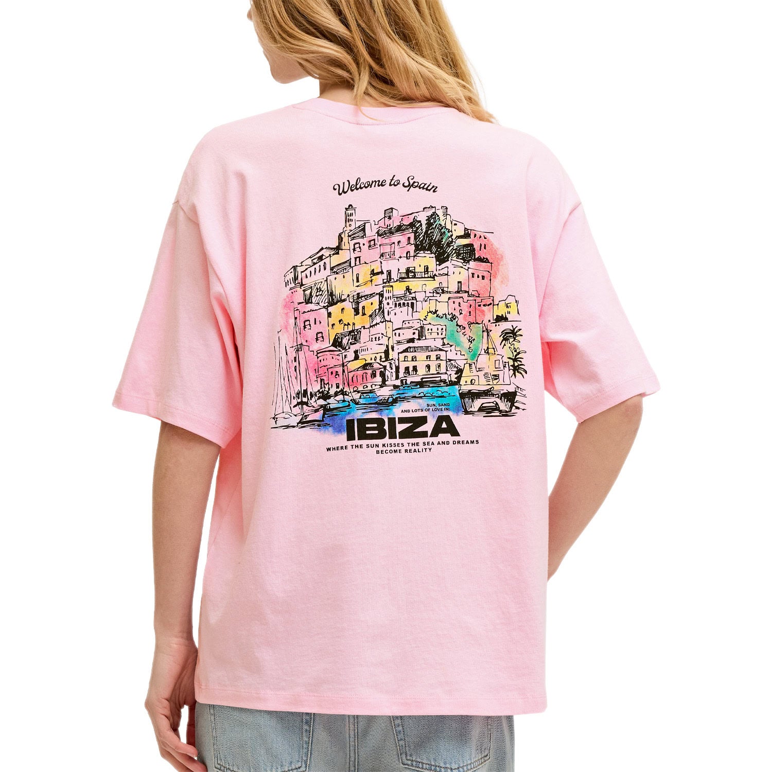 T-Shirt Oversize Stampa Fronte Retro MILLOW-TEE Donna JJXX