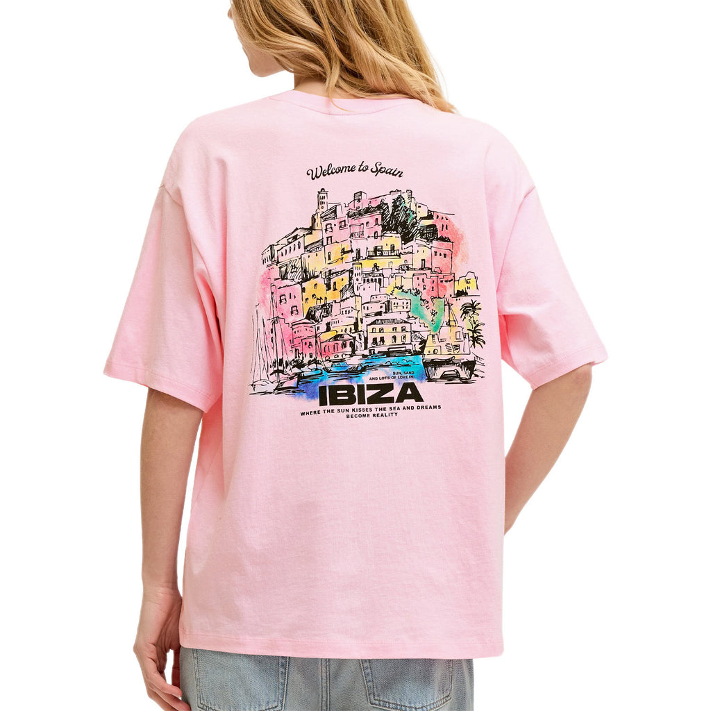 T-Shirt Oversize Stampa Fronte Retro MILLOW-TEE Donna JJXX