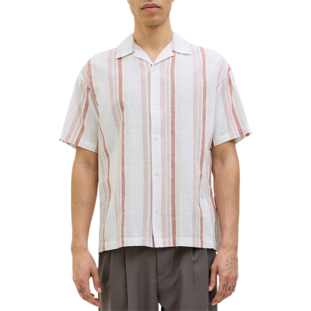 Camicia M.Corta Misto Lino Rigata SUMMER Uomo J&J