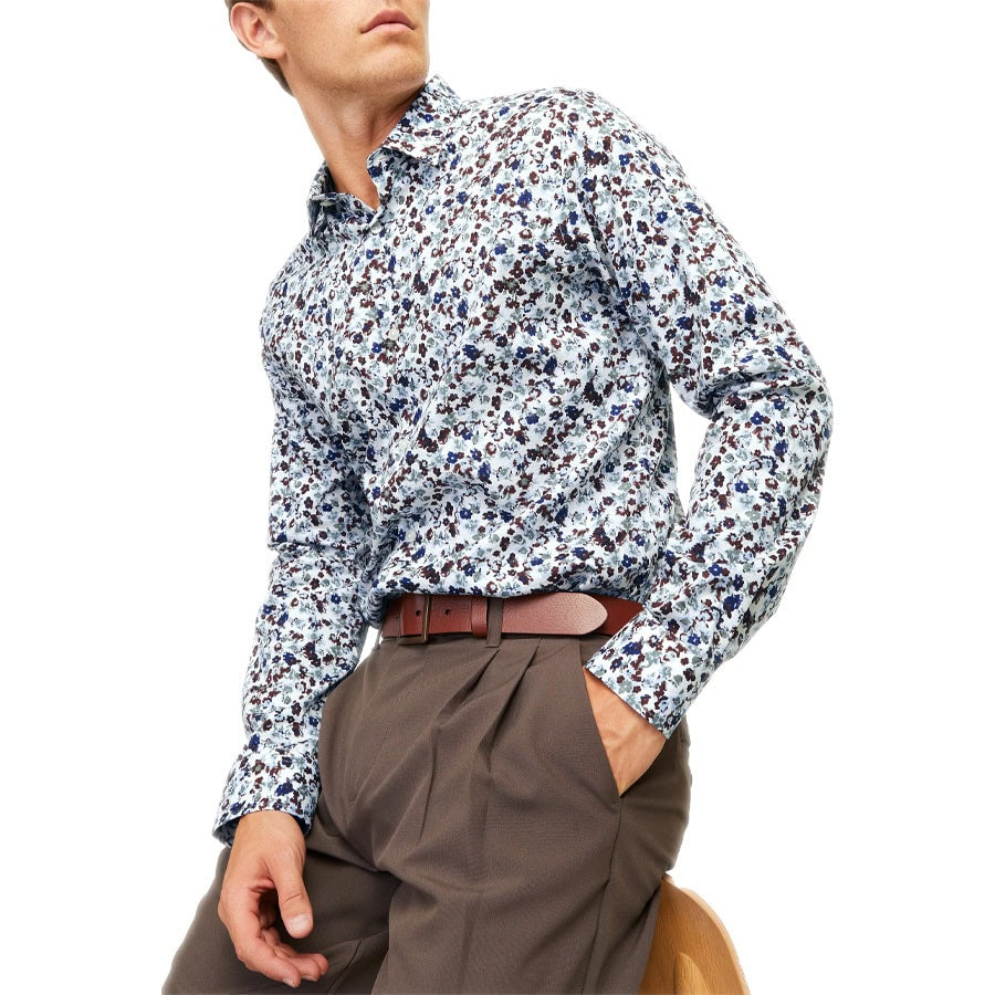 Camicia Classica Fantasia Fiori LEEDS Uomo JACKJONES