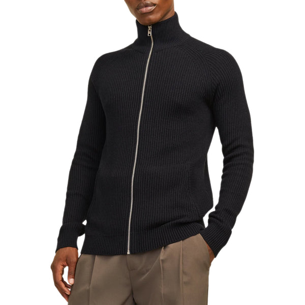 Maglione Zip Coste Caldo Cotone PANNEL Uomo JACKJONES