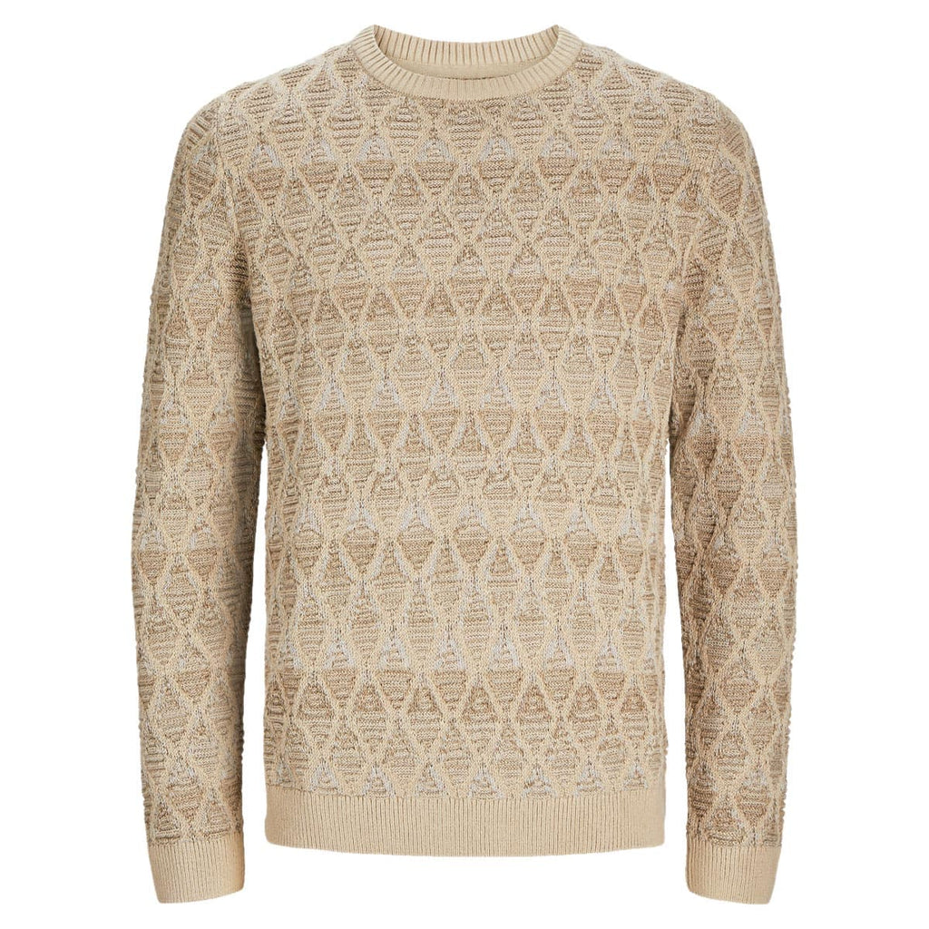 Maglione Girocollo Ricami Rombi BLUEDDIE Uomo JJ