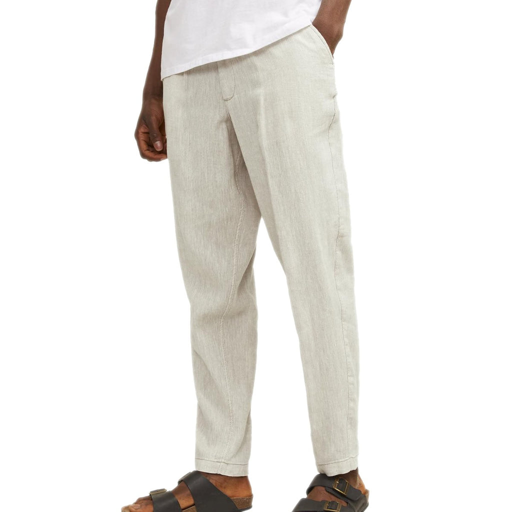 Pantalone 55.Lino 45.Cot Rigato BILL-CAIRO Uomo JJ