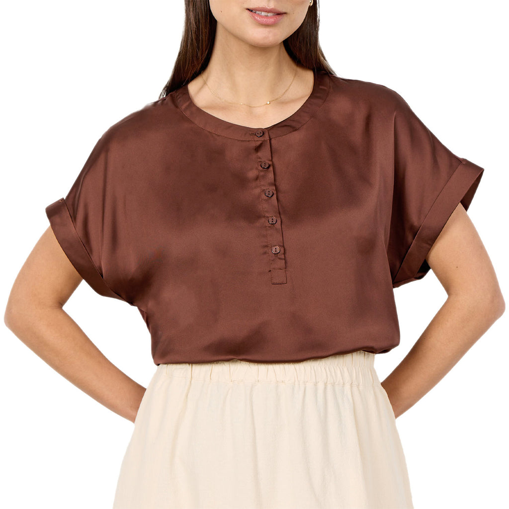 Blusa Manica C. Serafino Fronte Raso THILDE50 Donna SOYACONCEPT