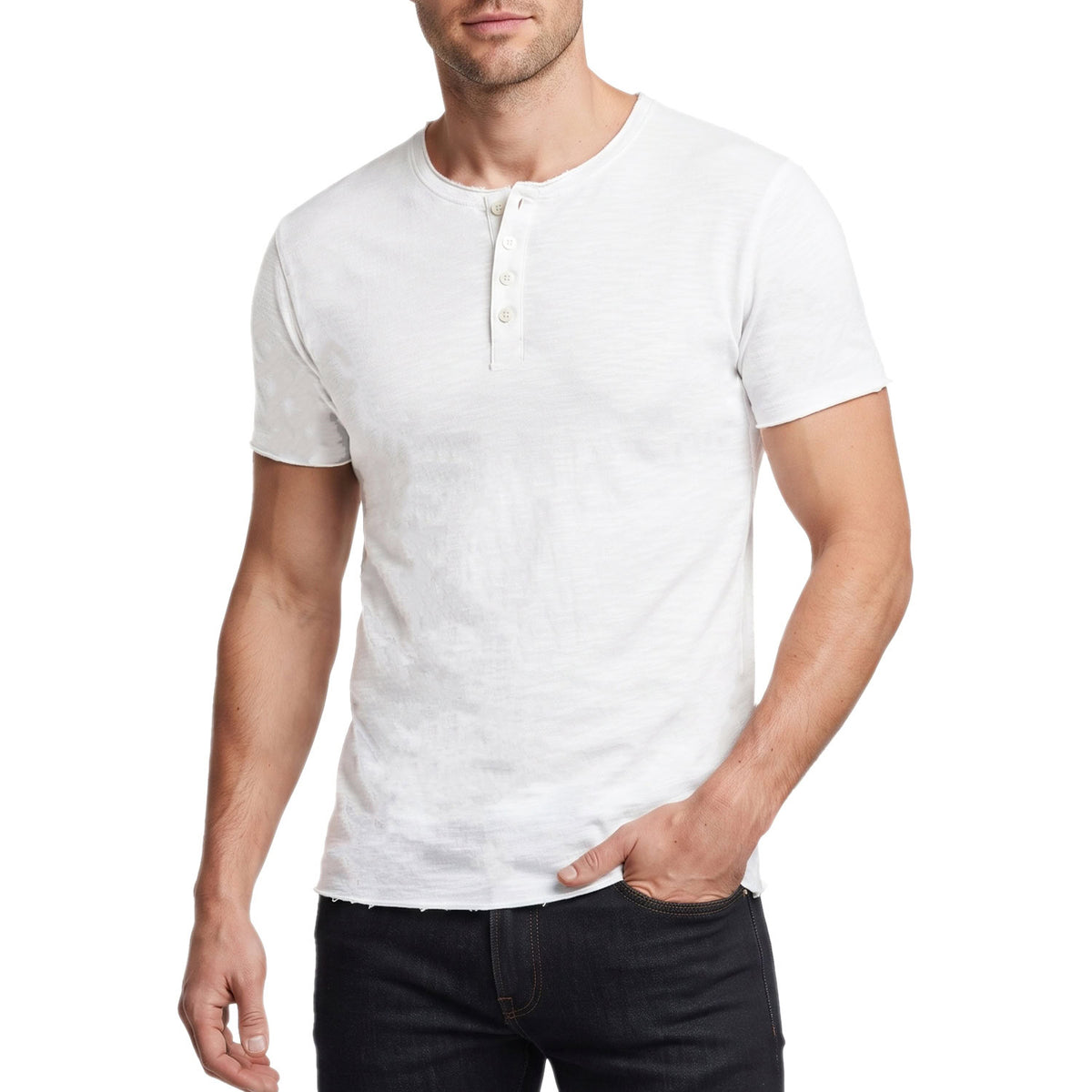 T-Shirt Serafino Cotone Fiammato TMC200 Uomo CENSURED