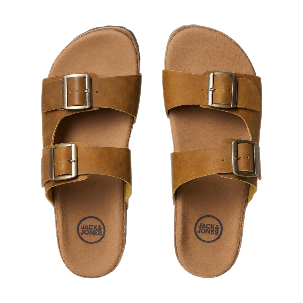 Ciabatta Pelle Doppia Fibbia LOUIS Uomo JACKJONES