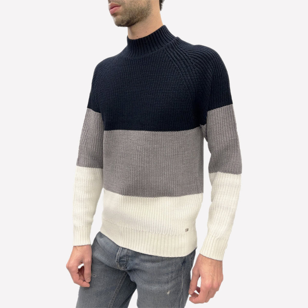 Maglione Lupetto Tricolore Coste MK790051 Uomo MARKUP