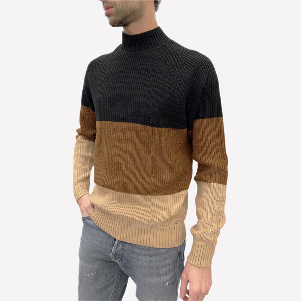 Maglione Lupetto Tricolore Coste MK790051 Uomo MARKUP