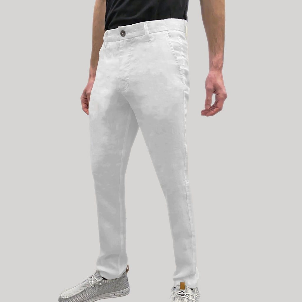 Pantalone Chino Slim Fit 100.Lino MK15106 Uomo MARKUP