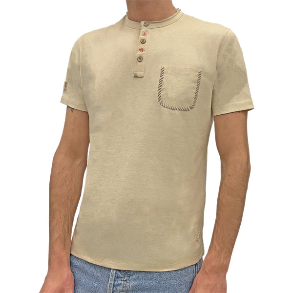 T-Shirt Serafino Vintage Taschino 891051 Uomo MARKUP