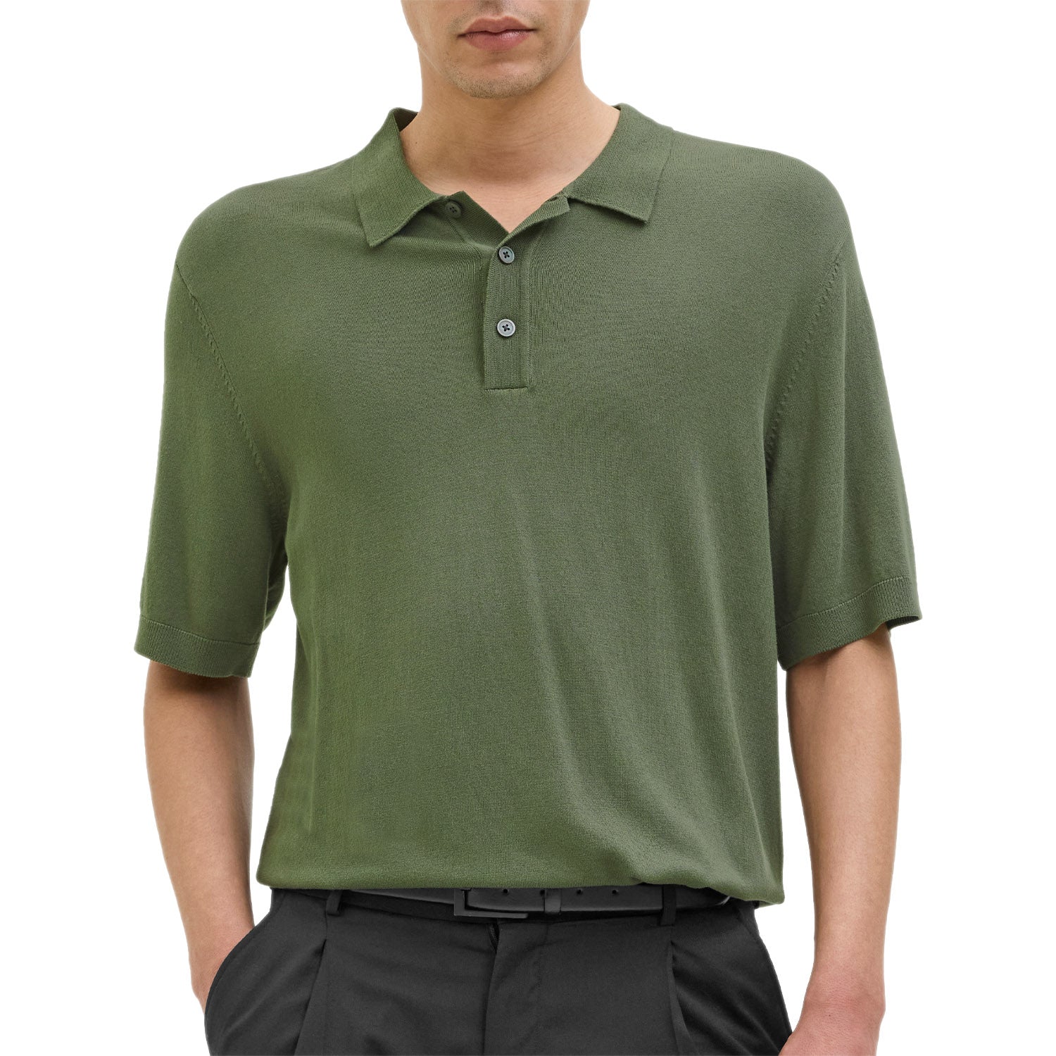 Polo in Maglia Misto Viscosa WILLIAM-KNIT Uomo POLO