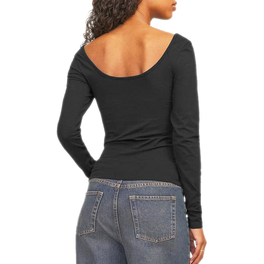 Maglietta Maxi Scollo Slim Fit Elasticizzata GIGI-WIDE Donna JJXX