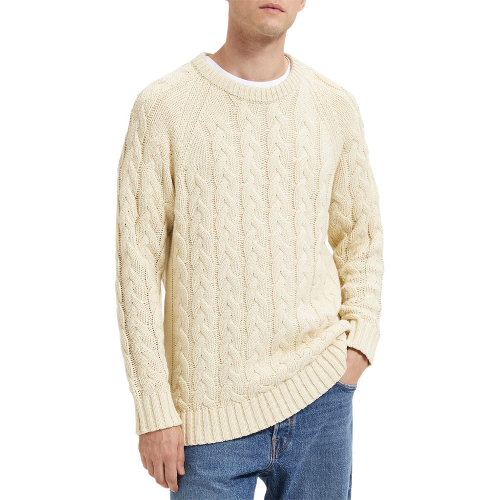 Maglione Trecce Misto Cotone BILL-KNIT Uomo SELECTED