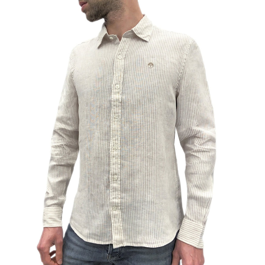 Camicia M.L 100.Lino Rigata 664317 Uomo NORTHSAILS