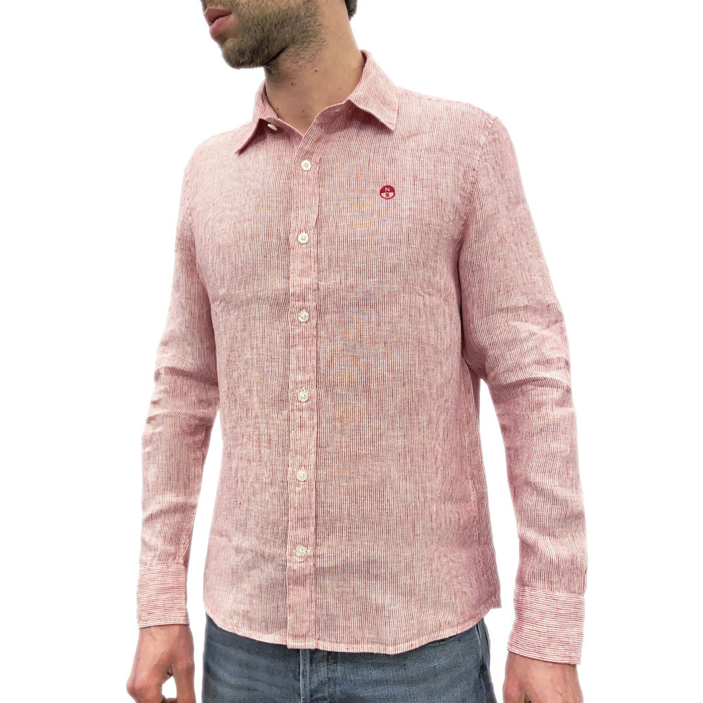 Camicia Classica Lino Rigata 664318 Uomo NORTHSAILS