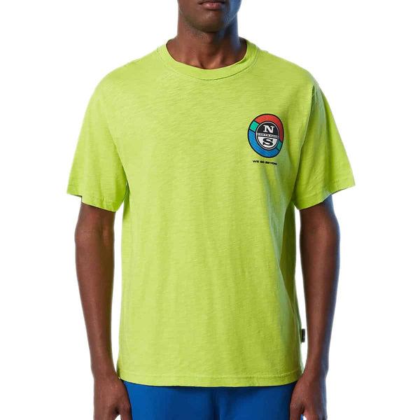 T-Shirt Fiammata Stampa Fronte Retro 692840 Uomo N.S.