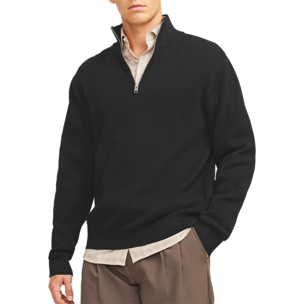 Maglia Lupetto Mezza Zip Puro Cotone MILANO Uomo J.J