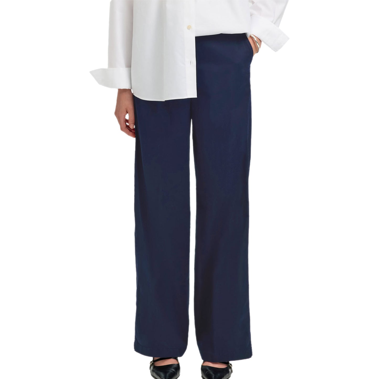 Panta Chino Palazzo Elasticizzato MILLE-WIDE Donna SELECTED