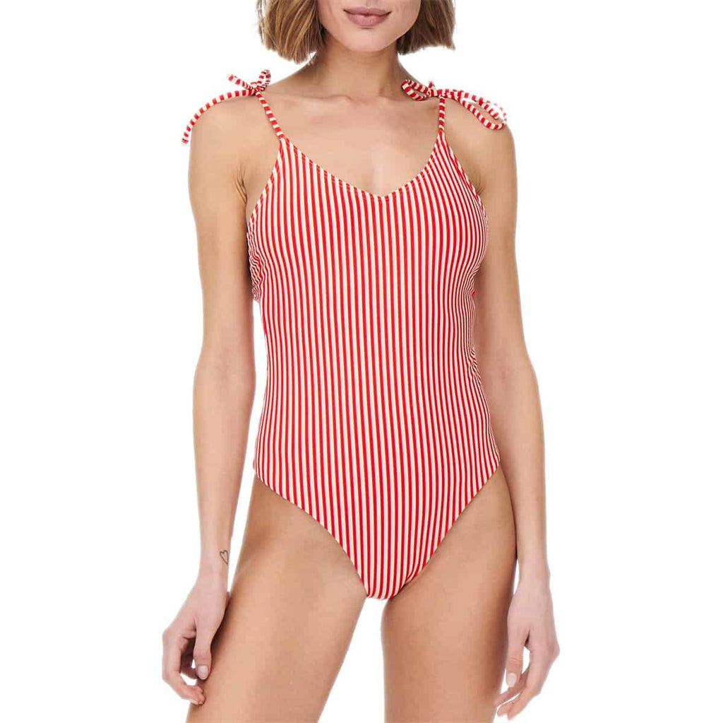 Costume Intero Spalline Rigato KITTY-SWIM Donna ONLY