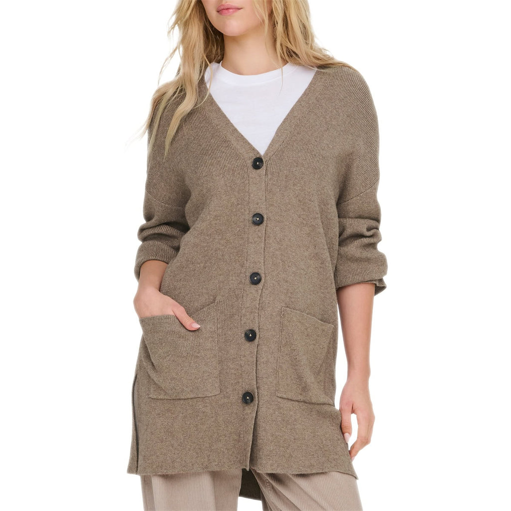 Cardigan Lungo Bottoni Misto Viscosa KATIA Donna ONLY