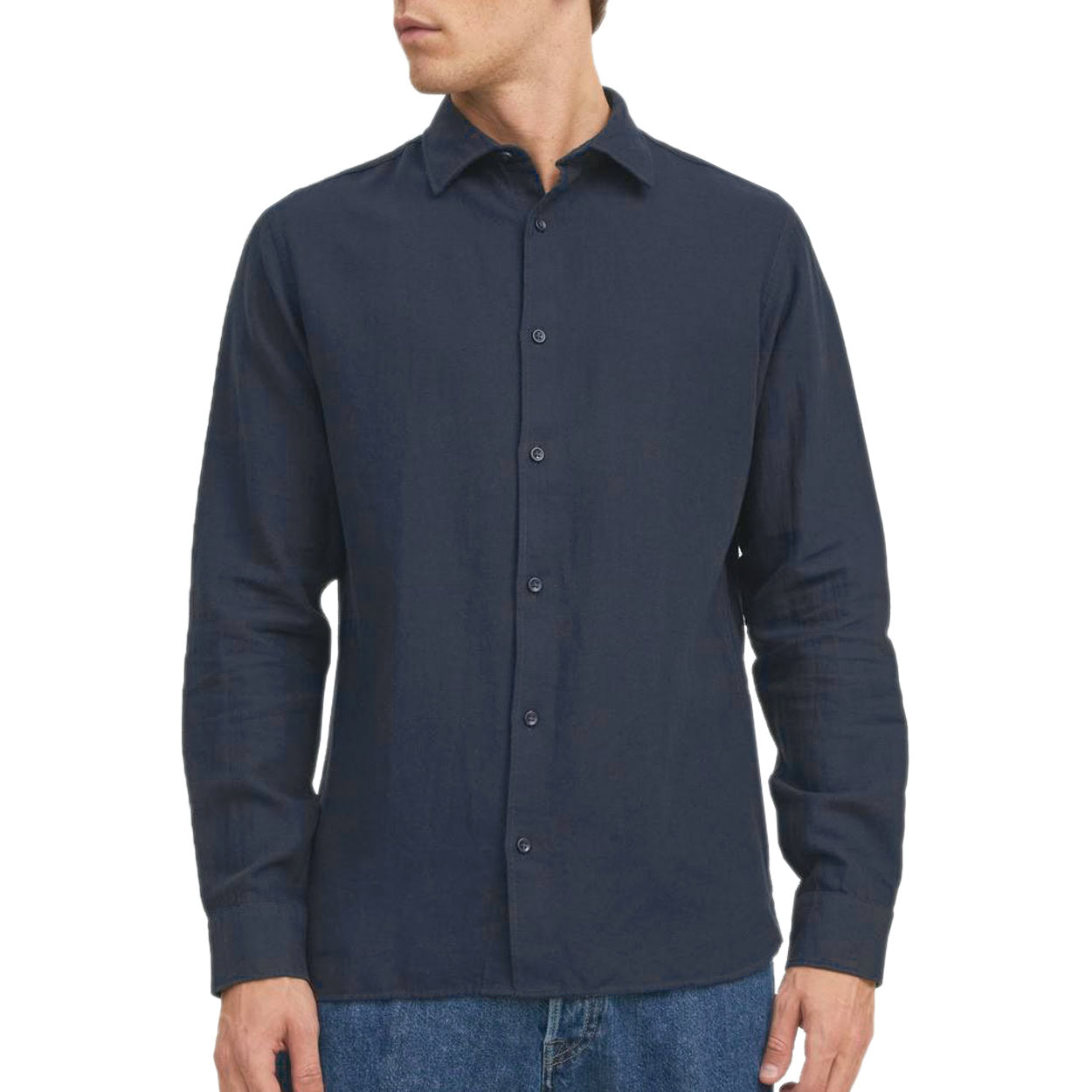 Camicia Classica Misto Lino LAYNE-SHIRT Uomo JACKJONES