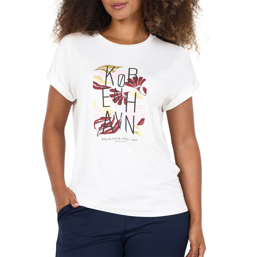 T-Shirt Maxi Stampa MARICA-F348 Donna SOYACONCEPT