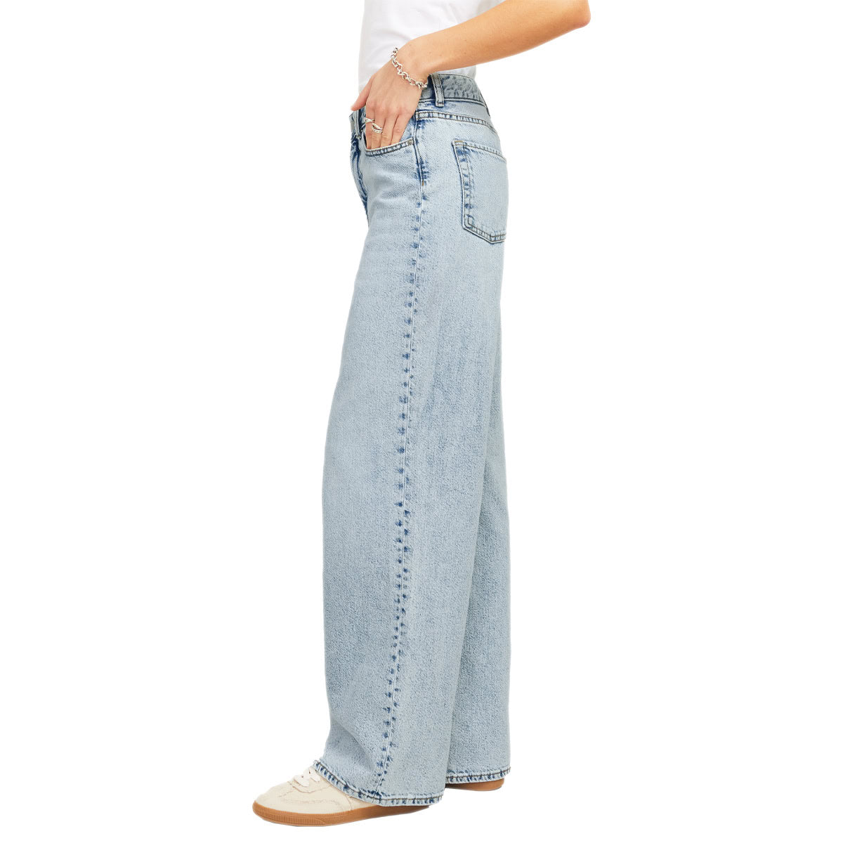 Jeans Palazzo Vita Alta 100.Cotone TOKYO-WIDE Donna JJXX