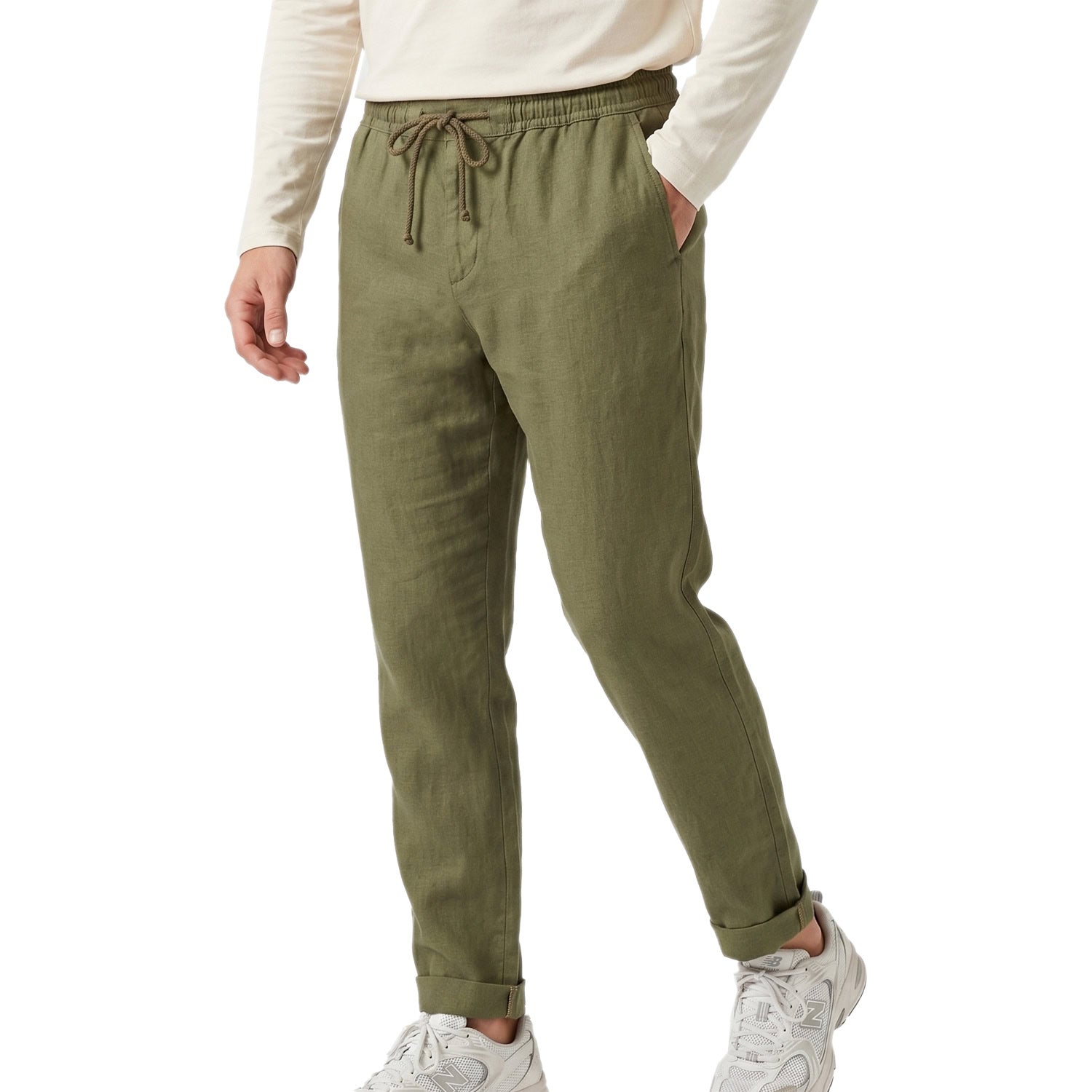 Panta Coulisse Regular Fit Misto Lino PMC207 Uomo CENSURED
