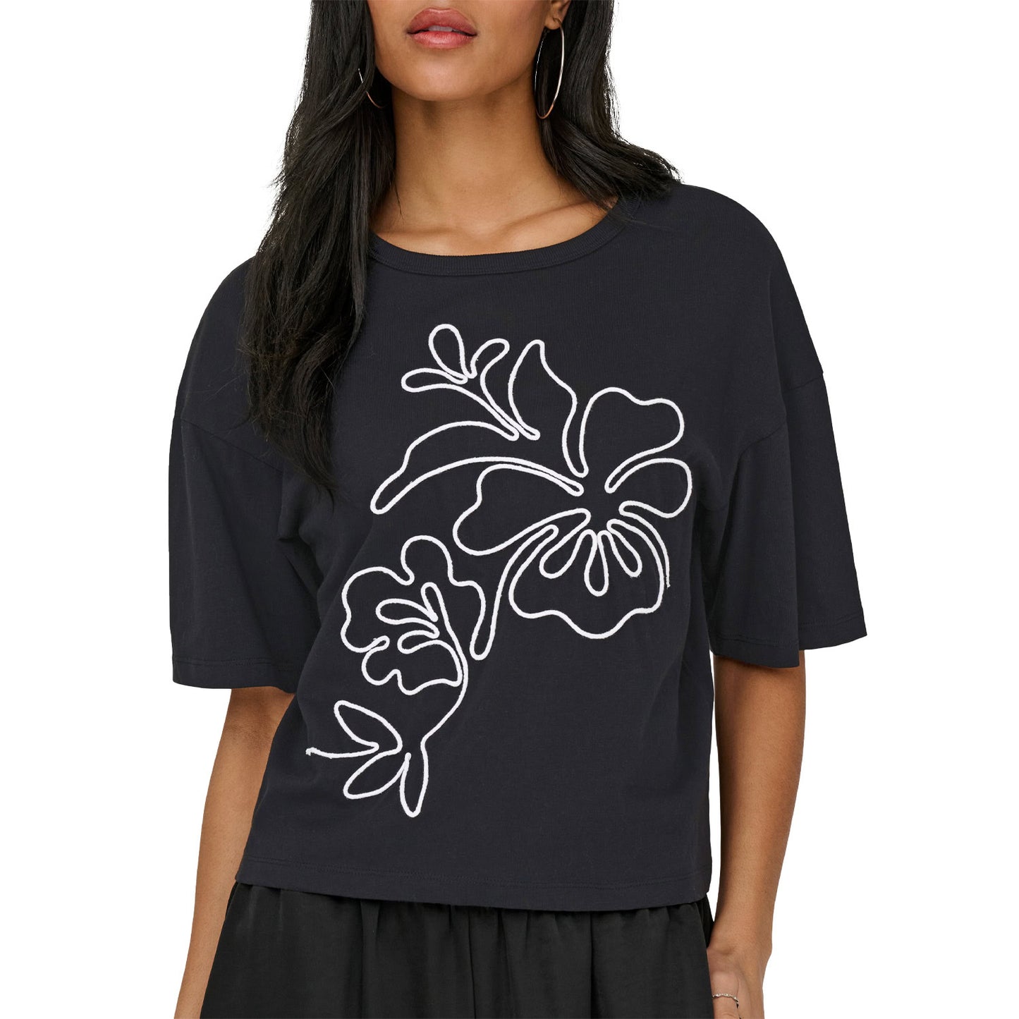 T-Shirt Ricamata CALLY-LIFE Donna JDY