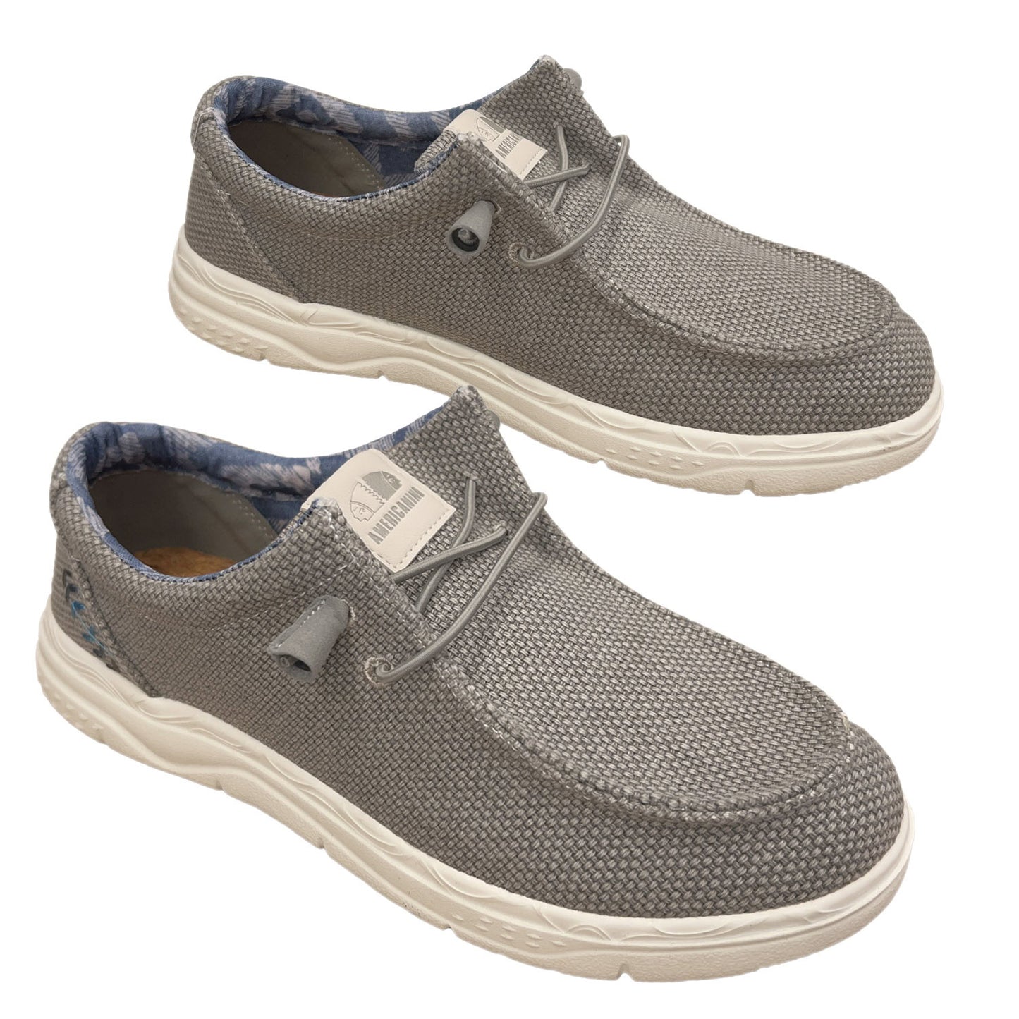 Mocassino Tela Stringato VERMONT-AMM618 Uomo AMERICANINO