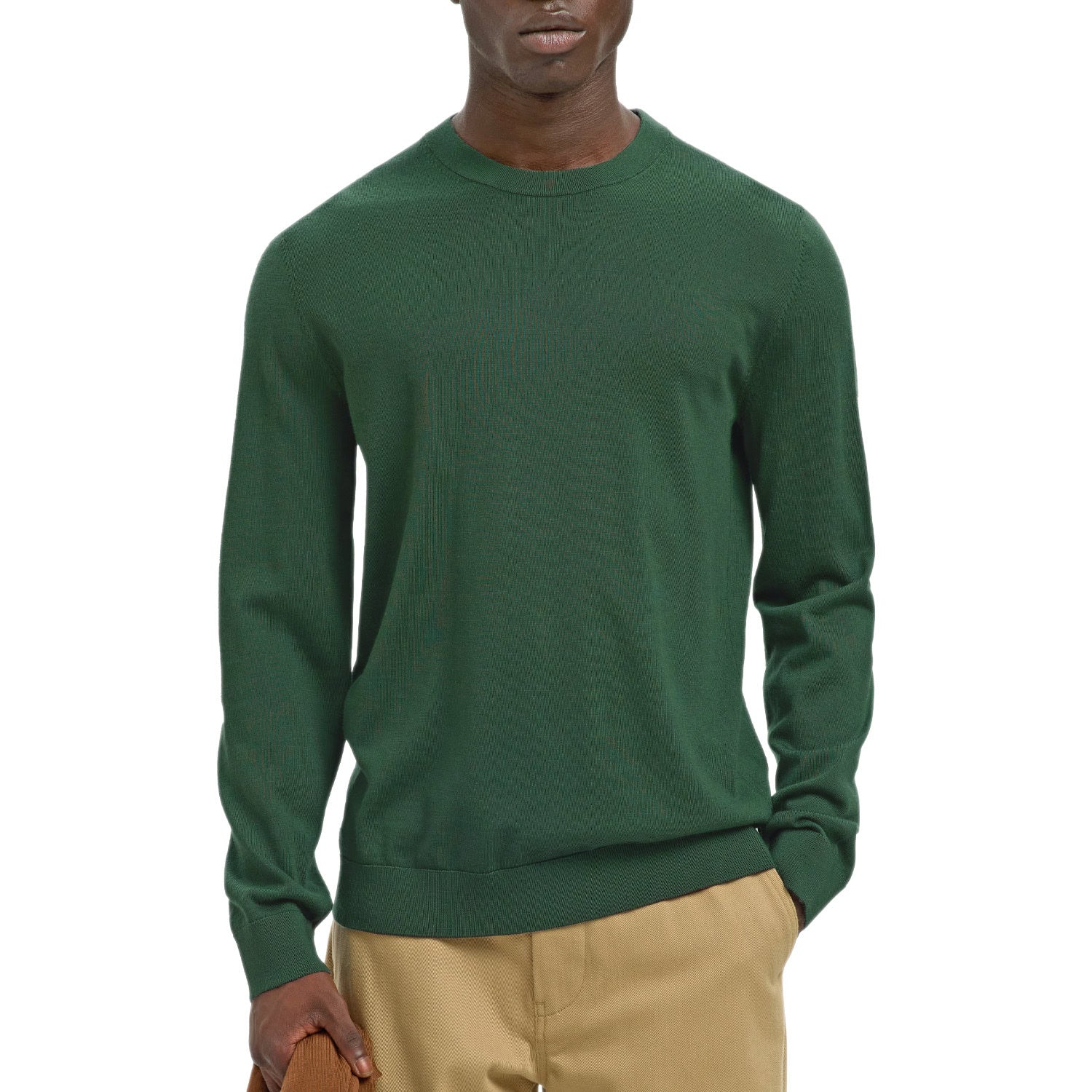 Maglia Girocollo Pura Lana TRAY-MERINO Uomo SELECTED